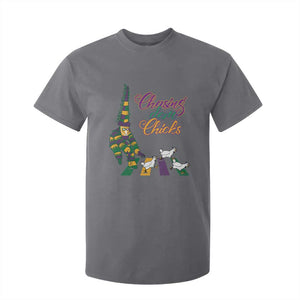Funny Courir De Mardi Gras T Shirt For Kid Chasing Dem Chicks Carnival TS11 Charcoal Print Your Wear