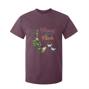 Funny Courir De Mardi Gras T Shirt For Kid Chasing Dem Chicks Carnival TS11 Maroon Print Your Wear