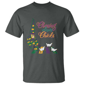 Funny Courir De Mardi Gras T Shirt Chasing Dem Chicks Carnival TS11 Dark Heather Print Your Wear