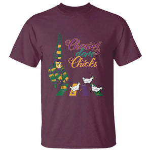 Funny Courir De Mardi Gras T Shirt Chasing Dem Chicks Carnival TS11 Maroon Print Your Wear