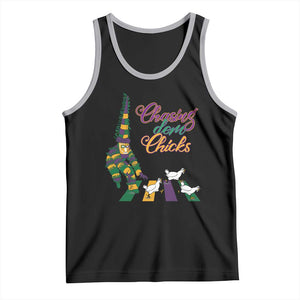 Funny Courir De Mardi Gras Tank Top Chasing Dem Chicks Carnival TS11 Black Athletic Heather Print Your Wear