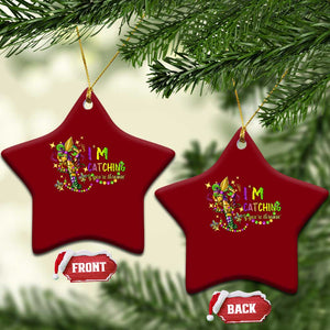 Funny I'm Catchin' If You're Throwin' Mardi Gras Ceramic Ornament Crawfish Beads Fleur De Lys TS11 Print Your Wear