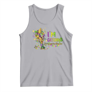 Funny I'm Catchin' If You're Throwin' Mardi Gras Tank Top Crawfish Beads Fleur De Lys TS11 Athletic Heather Print Your Wear