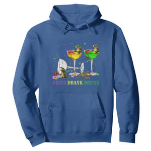 Funny Mardi Gras Drinking Hoodie Drink Drank Drunk Glass Of Wine Alligators TS11 Royal Blue Print Your Wear