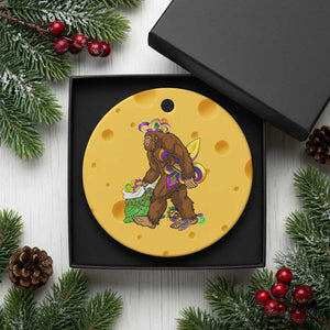 Funny Bigfoot Carnival Mardi Gras Party Ceramic Ornament TS11 1pc Yellow Cheese Print Your Wear