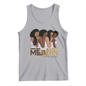 Made With Melanin Every Shade Slays Tank Top Proud African American TS11 Athletic Heather Print Your Wear