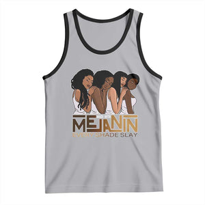 Made With Melanin Every Shade Slays Tank Top Proud African American TS11 Athletic Heather Black Print Your Wear