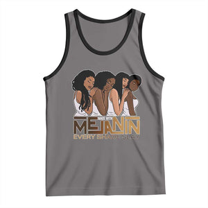 Made With Melanin Every Shade Slays Tank Top Proud African American TS11 Deep Heather Black Print Your Wear
