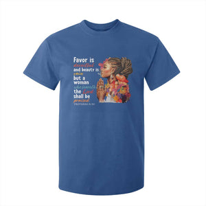 Christian African American T Shirt For Kid Favor Is Deceitful And Beauty Is Vain TS11 Royal Blue Print Your Wear