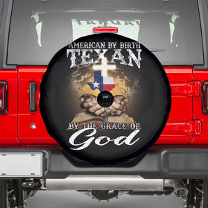 American Texan Jesus Spare Tire Cover American By Birth Texan By The Grace Of God TS11 Black Print Your Wear