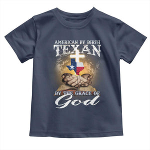American Texan Jesus Toddler T Shirt American By Birth Texan By The Grace Of God TS11 Navy Print Your Wear