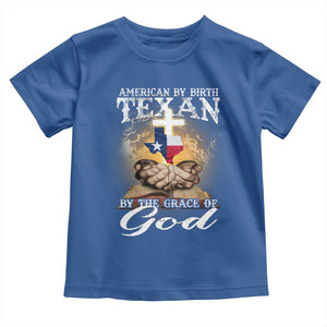American Texan Jesus Toddler T Shirt American By Birth Texan By The Grace Of God TS11 Royal Blue Print Your Wear