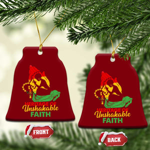 Christian African American Ceramic Ornament Heritage Of Unshakable Faith Black History Month TS11 Print Your Wear