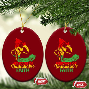 Christian African American Ceramic Ornament Heritage Of Unshakable Faith Black History Month TS11 Print Your Wear