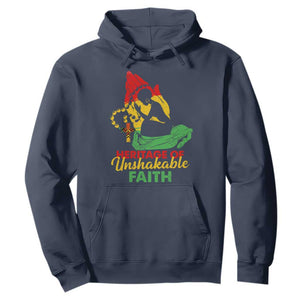 Christian African American Hoodie Heritage Of Unshakable Faith Black History Month TS11 Navy Print Your Wear
