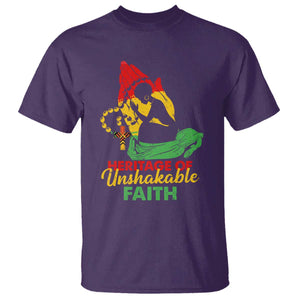 Christian African American T Shirt Heritage Of Unshakable Faith Black History Month TS11 Purple Print Your Wear