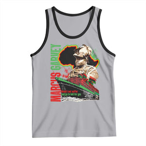 Marcus Garvey Tank Top Would I Not Suffer And Go To Hell For You Black History Month TS11 Athletic Heather Black Print Your Wear