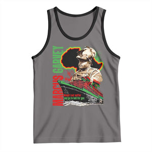 Marcus Garvey Tank Top Would I Not Suffer And Go To Hell For You Black History Month TS11 Deep Heather Black Print Your Wear