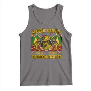 Marcus Garvey Tank Top Stand Strong Freedom Fighter Black History Month TS11 Deep Heather Print Your Wear