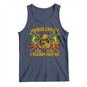 Marcus Garvey Tank Top Stand Strong Freedom Fighter Black History Month TS11 Navy Print Your Wear