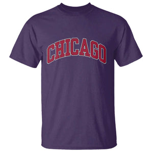 Chicago Pride Illinois IL Vintage Sports Basketball Red Design T Shirt TS11 Purple Print Your Wear