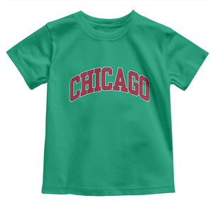 Chicago Pride Illinois IL Vintage Sports Basketball Red Design Toddler T Shirt TS11 Irish Green Print Your Wear