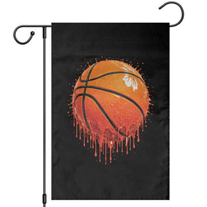 Funny Basketball Drip Splash Graphic Garden Flag TS11 Black Print Your Wear