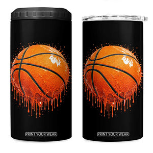 Funny Basketball Drip Splash Graphic 4 in 1 Can Cooler Tumbler TS11 One Size: 16 oz Black Print Your Wear