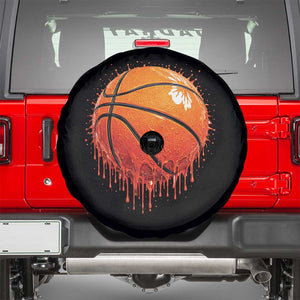 Funny Basketball Drip Splash Graphic Spare Tire Cover TS11 Black Print Your Wear