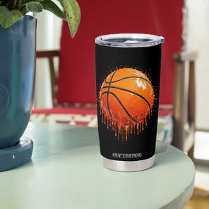 Funny Basketball Drip Splash Graphic Tumbler Cup TS11 Print Your Wear