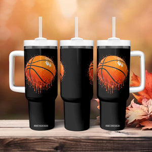 Funny Basketball Drip Splash Graphic Tumbler With Handle TS11 Print Your Wear