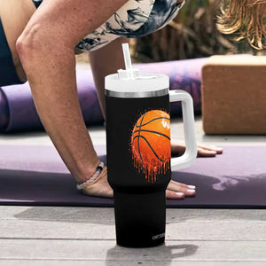 Funny Basketball Drip Splash Graphic Tumbler With Handle TS11 Print Your Wear