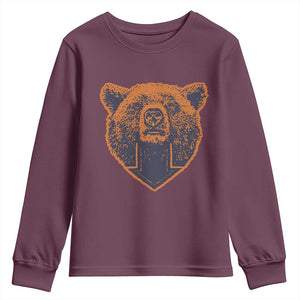 CFB Bear Lover Youth Sweatshirt Vintage Down Sign Football Game Day TS11 Maroon Print Your Wear