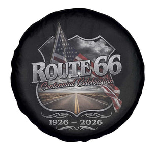 US Route Highway 66 Centennial Celebration Spare Tire Cover 100 Years Of The Mother Road Vintage American Flag TS11 Print Your Wear