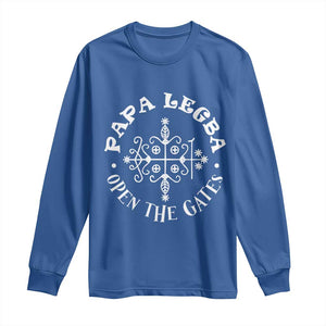 Papa Legba Long Sleeve Shirt Open The Gates Louisiana Voodoo Loa Veve TS11 Royal Blue Print Your Wear