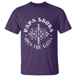 Papa Legba T Shirt Open The Gates Louisiana Voodoo Loa Veve TS11 Purple Print Your Wear