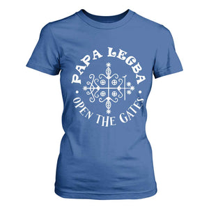 Papa Legba T Shirt For Women Open The Gates Louisiana Voodoo Loa Veve TS11 Royal Blue Print Your Wear