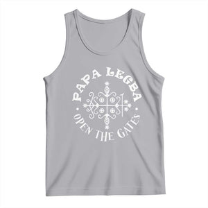 Papa Legba Tank Top Open The Gates Louisiana Voodoo Loa Veve TS11 Athletic Heather Print Your Wear