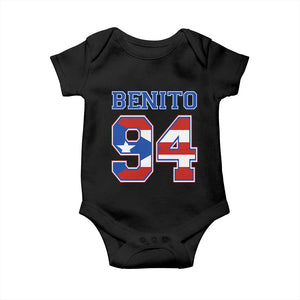 Puerto Rico Jersey Benito Number 94 Graphic Baby Onesie TS11 Black Print Your Wear