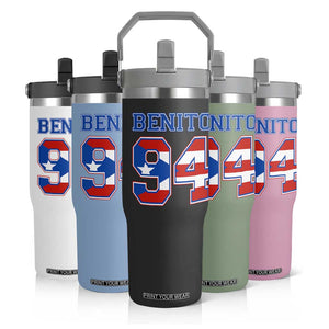 Puerto Rico Jersey Benito Number 94 Graphic Flip Straw Tumbler TS11 Print Your Wear