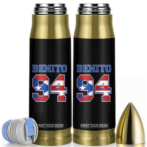 Puerto Rico Jersey Benito Number 94 Graphic Bullet Tumbler TS11 Black Print Your Wear