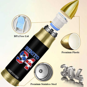Puerto Rico Jersey Benito Number 94 Graphic Bullet Tumbler TS11 Print Your Wear