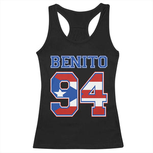 Puerto Rico Jersey Benito Number 94 Graphic Racerback Tank Top TS11 Black Print Your Wear