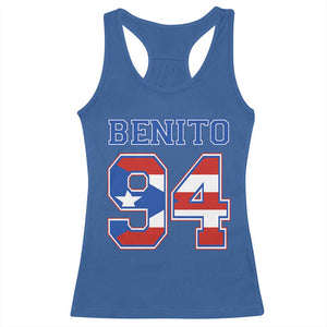 Puerto Rico Jersey Benito Number 94 Graphic Racerback Tank Top TS11 Royal Blue Print Your Wear