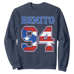 Puerto Rico Jersey Benito Number 94 Graphic Sweatshirt TS11 Navy Print Your Wear