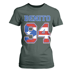 Puerto Rico Jersey Benito Number 94 Graphic T Shirt For Women TS11 Dark Forest Green Print Your Wear