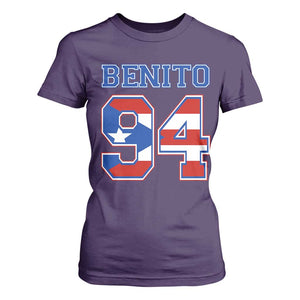 Puerto Rico Jersey Benito Number 94 Graphic T Shirt For Women TS11 Purple Print Your Wear