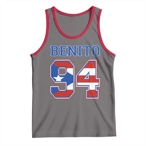 Puerto Rico Jersey Benito Number 94 Graphic Tank Top TS11 Deep Heather Red Print Your Wear