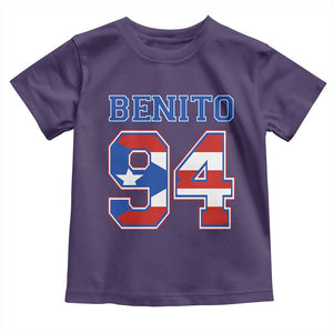 Puerto Rico Jersey Benito Number 94 Graphic Toddler T Shirt TS11 Purple Print Your Wear