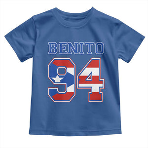 Puerto Rico Jersey Benito Number 94 Graphic Toddler T Shirt TS11 Royal Blue Print Your Wear